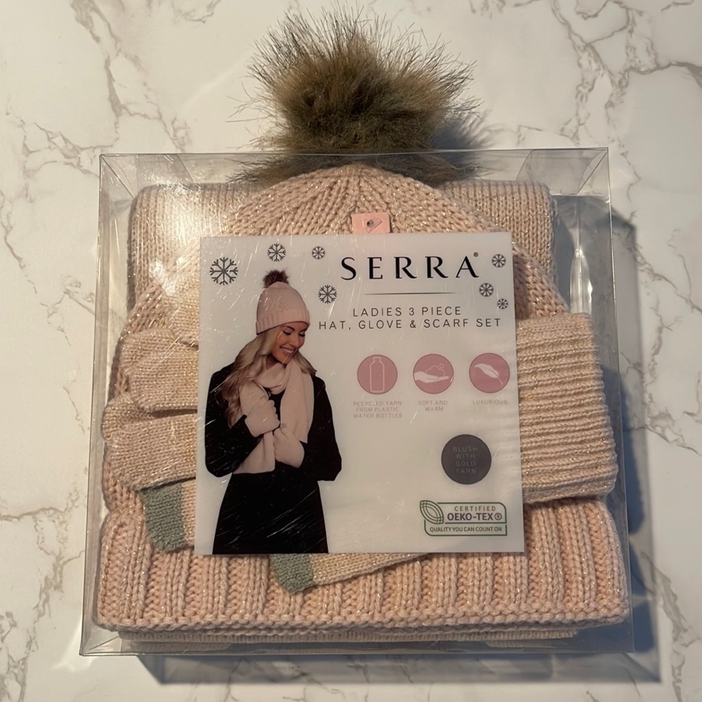 Serra Ladies 3 Piece Hat, Glove & Scarf Set